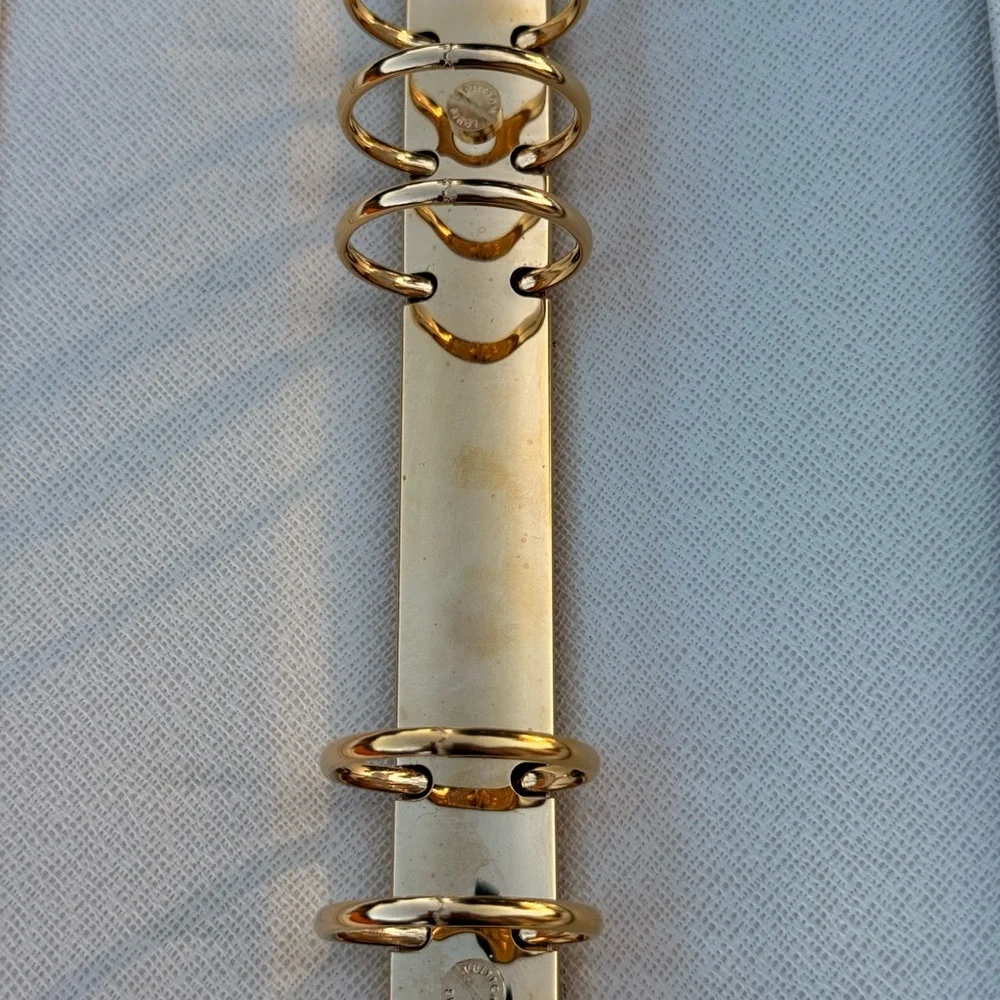 Louis Vuitton Large 6-ring Planner; Damier Azur Canvas (fits A5 paper)